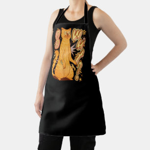 Tablier Wut ? / Illustration d'un chat orange