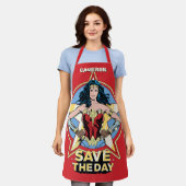 Tablier WW84 | Save the Day Wonder Woman Retro Comic Art (Porté)