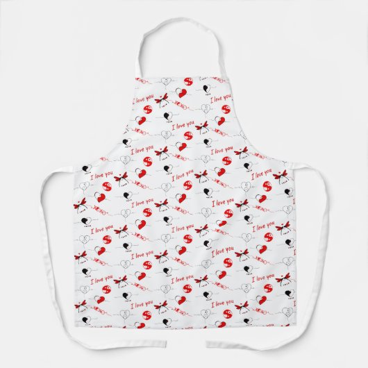 Tablier XOXO, je t'aime et je t'aime (Recto)