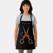 Tablier XS Hair SALON - Ciseaux dorés noir (Insitu)