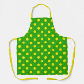 Tablier Yellow On Green Polka Dots Pattern Design  (Recto)
