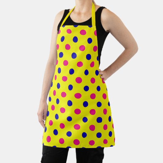 Tablier Yellow Pink Blue Polka Dot Pattern (Insitu)