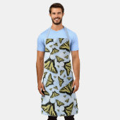 Tablier Yellow Swallowtail Butterflies Blue Sky Pattern (Porté)