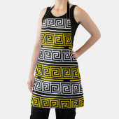 Tablier Yellow White Black Greek Key Fret Pattern Design  (Insitu)