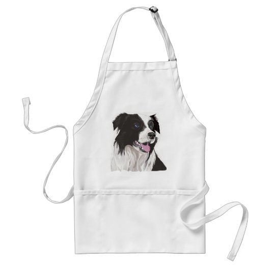 Tablier yeux bleus noirs et blancs (Devant)