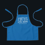 Tablier Yiayia petite aide grecque personnalisée bleu<br><div class="desc">Le cadeau idéal pour les petits appuis de cuisine préférés de yiayia! Ce mignon tablier bleu de type blanc dit "la petite aide de Yiayia" et a de la place pour un nom. Ce design est coordonné avec la collection "personne ne cuisine comme yiayia" d'tabliers et de cadeaux. Personne ne...</div>