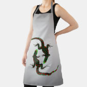 Tablier Yin Yang Lizards Argent (Insitu)