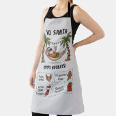 Tablier Yo Santa Drôle Été Noël Tropical Vacances (Insitu)