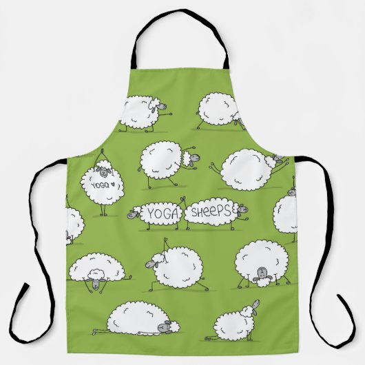 Tablier Yoga Sheep : Whimsical Sketch Fun. (Recto)
