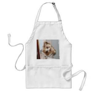Tablier Yorkie à l'angle