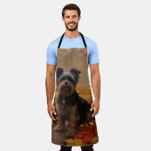 Tablier Yorkipoo à l'automne Feuilles automne Inspire (Porté)