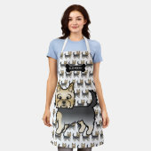 Tablier Yorkshire bleu et or Terrier Chiens et nom mignons (Porté)