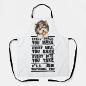 Tablier Yorkshire Terrier Chaque Snack Que Vous Faites Apr (Recto)