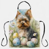 Tablier Yorkshire Terrier Chien Avec Oeufs De Pâques Vacan (Recto)