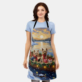 Tablier Yorkshire Terrier Christmas Boat Holiday (Porté)