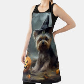 Tablier Yorkshire Terrier Citrouilles Halloween effrayant (Insitu)