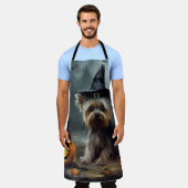 Tablier Yorkshire Terrier Citrouilles Halloween effrayant (Porté)