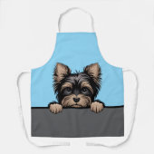 Tablier Yorkshire Terrier Cute Peeking Yorkie Amoureux des (Recto)