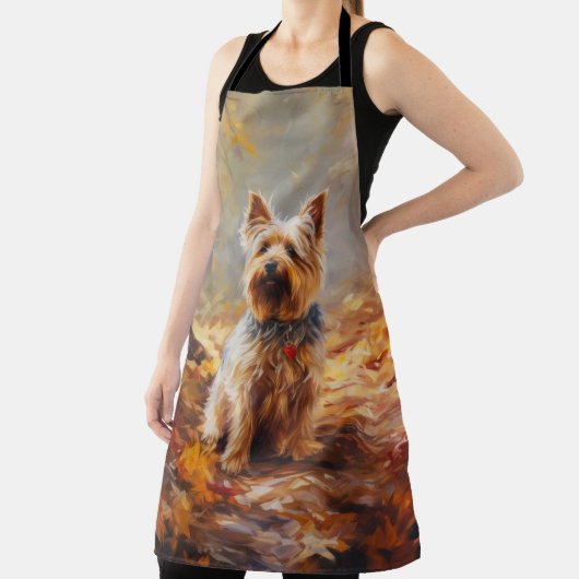 Tablier Yorkshire Terrier en automne Leaves automne Inspir (Insitu)