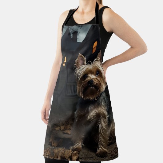 Tablier Yorkshire Terrier Halloween effrayant (Insitu)