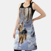 Tablier Yorkshire Terrier Laisser Neige Noël (Insitu)