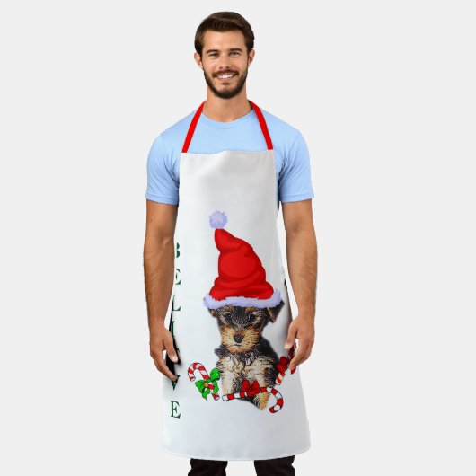 Tablier Yorkshire Terrier Noël (Porté)