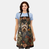 Tablier Yorkshire Terrier ou Silky Terrier Floral Bienvenu (Porté)