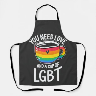 Tablier You Need Love and a Cup of LGBT Pride Moth 2025