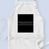 Tablier Your Custom Text & Modern Stripes | Black & White
