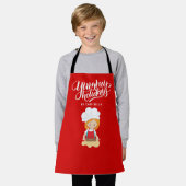 Tablier Yummy Holidays By Chef Custom Name Girl Baking Red (Porté)
