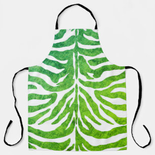 Tablier Zebra green print