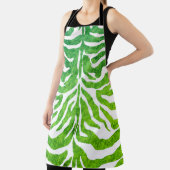 Tablier Zebra green print (Insitu)