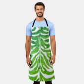 Tablier Zebra green print (Porté)