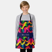 Tablier Zebra Strides Waves Rainbow Isométrique Motif (Porté)