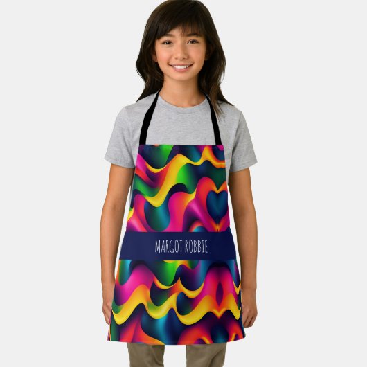 Tablier Zebra Strides Waves Rainbow Isométrique Motif (Insitu)