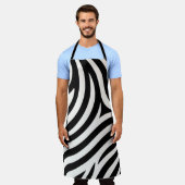 Tablier Zebra Stripes Impression moderne (Porté)