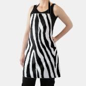 Tablier Zebra Stripes noir et blanc | Poster de animal élé (Insitu)