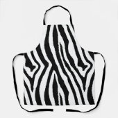 Tablier Zebra Stripes noir et blanc | Poster de animal élé (Recto)