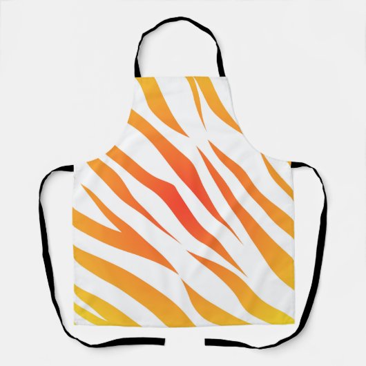 Tablier Zèbre orange et blanc (Recto)