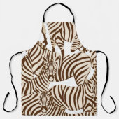 Tablier Zèbres, savane sauvage, motif sans soudure (Recto)