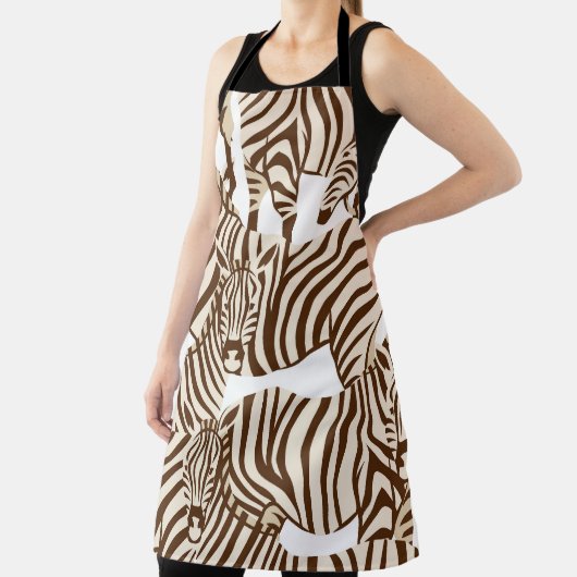 Tablier Zèbres, savane sauvage, motif sans soudure (Insitu)