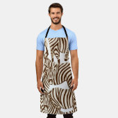 Tablier Zèbres, savane sauvage, motif sans soudure (Porté)