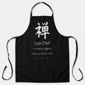 Tablier Zen Diet Manger Plus de Légume Texte Blanc (Recto)
