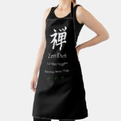 Tablier Zen Diet Manger Plus de Légume Texte Blanc (Insitu)