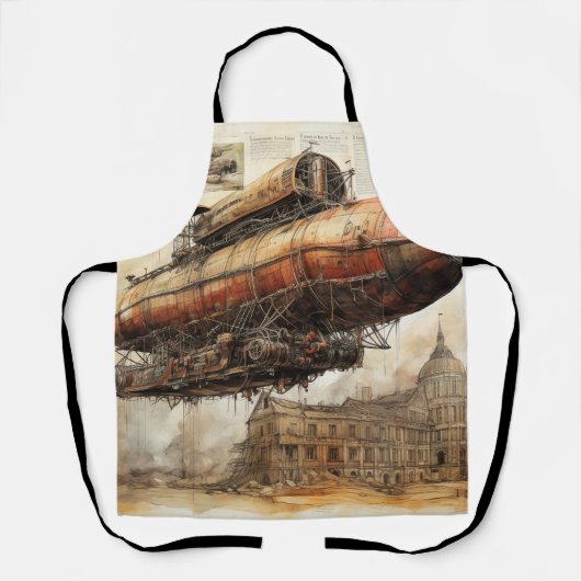 Tablier Zeppelin Steampunk vintage (3) (Recto)