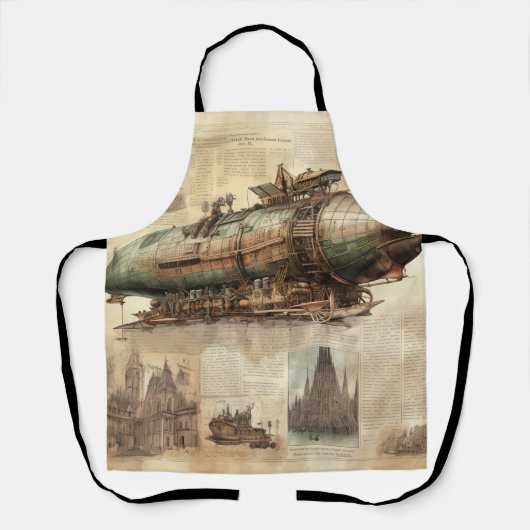Tablier Zeppelin Steampunk vintage (5) (Recto)