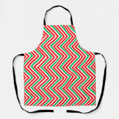 Tablier Zig-Zag rouge et vert (Recto)