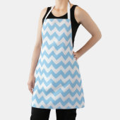 Tablier Zigzag bleu, Chevron bleu, Motif géométrique (Insitu)