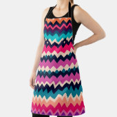 Tablier Zigzag Chevron Design Motif coloré (Insitu)