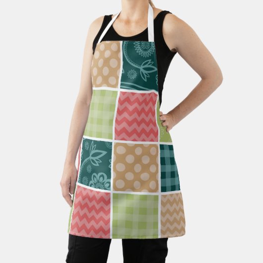 Tablier Zigzag, Chevron, En vichy, Pois, Patchwork (Insitu)